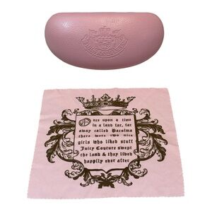 Vintage Juicy Couture Pink Sunglasses Case and‎ Lens Cloth
